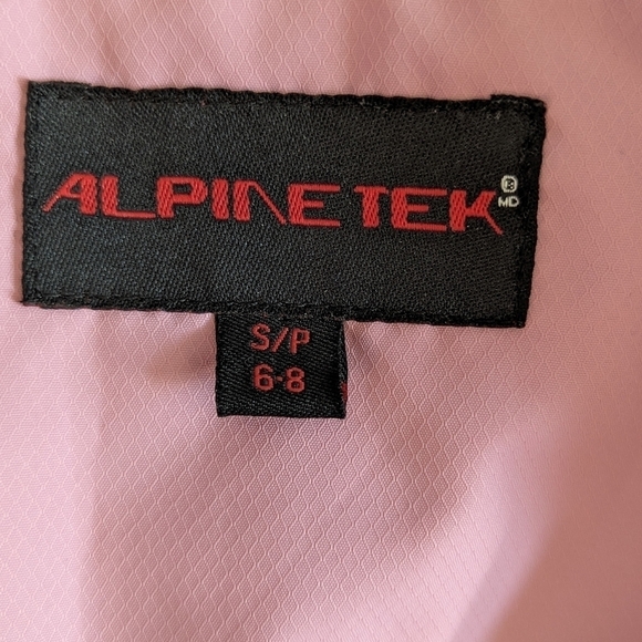 ]Alpine Tek Full Zip Retro Pastel Pink Windbreaker Jacket Women's Size S - Picture 3 of 16